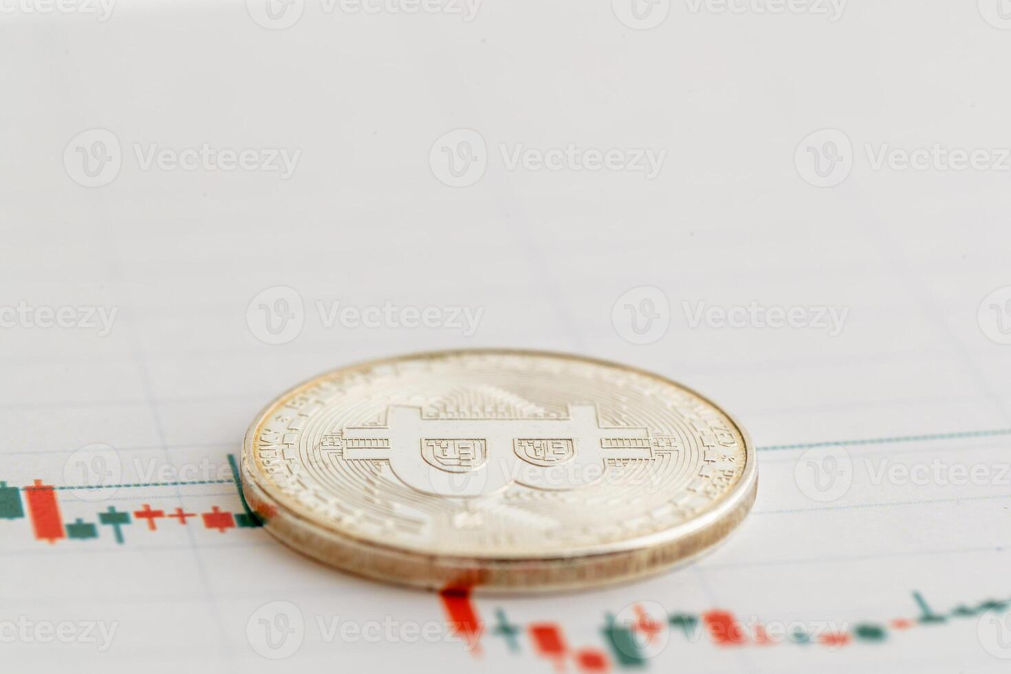Cryptocurrency on a white chart. photo