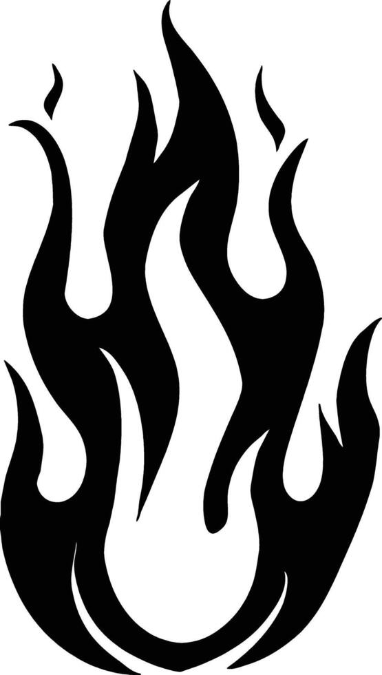 isolated fire silhouette vector