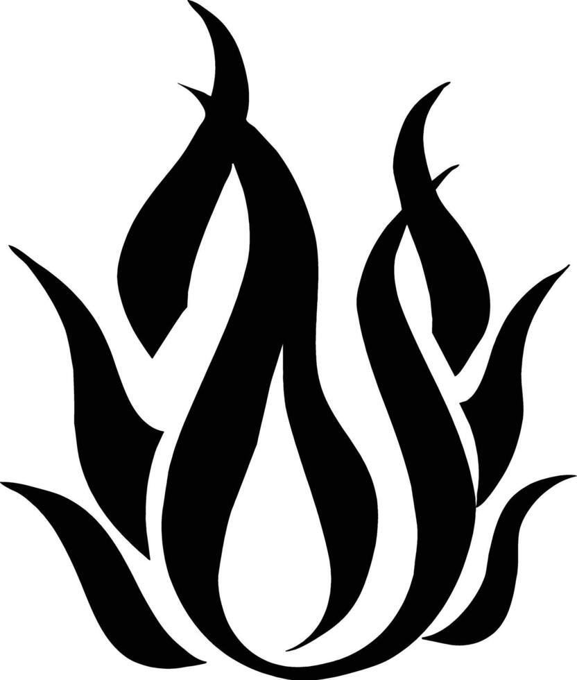 isolated fire silhouette vector