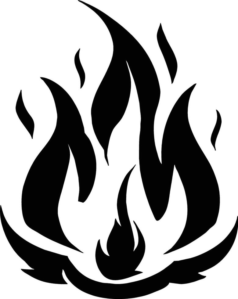 isolated fire silhouette vector