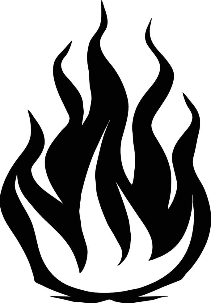 isolated fire silhouette vector