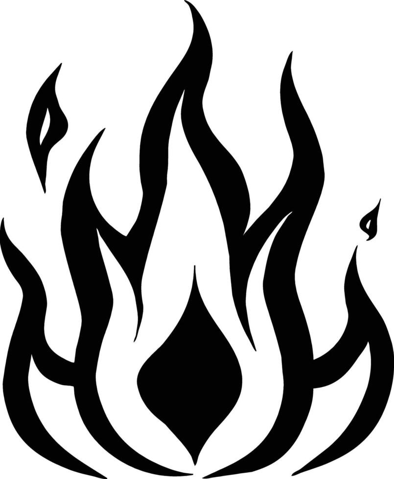 isolated fire silhouette vector