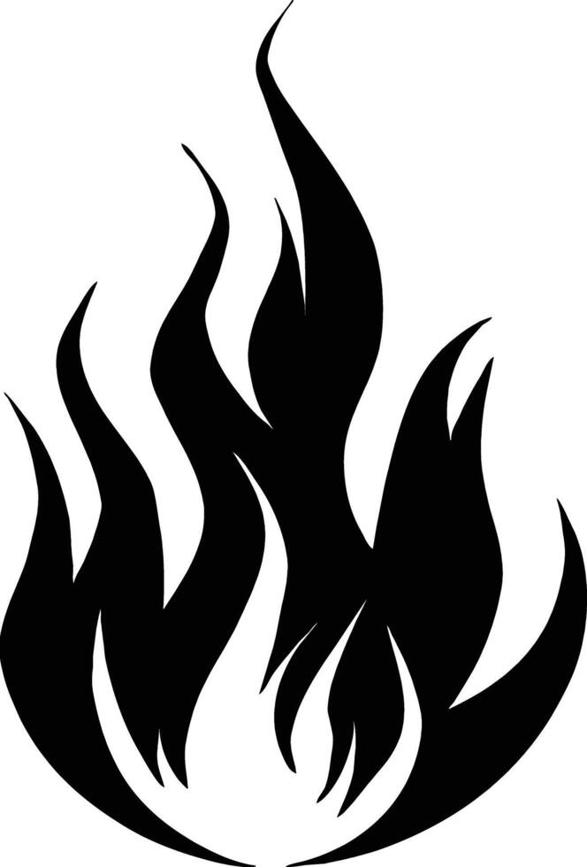 isolated fire silhouette vector
