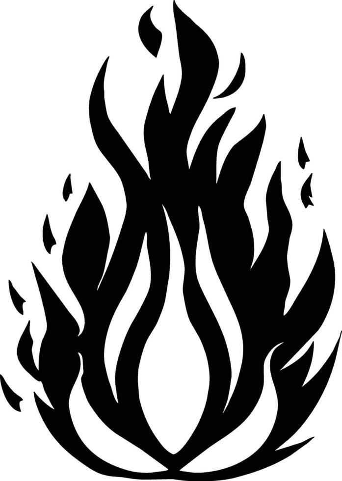 isolated fire silhouette vector
