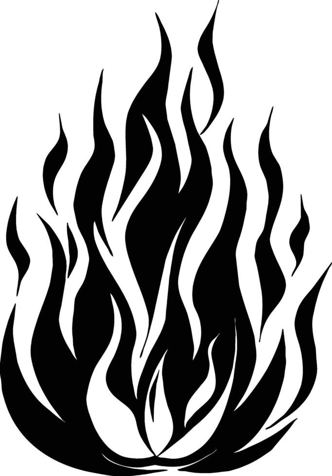 isolated fire silhouette vector