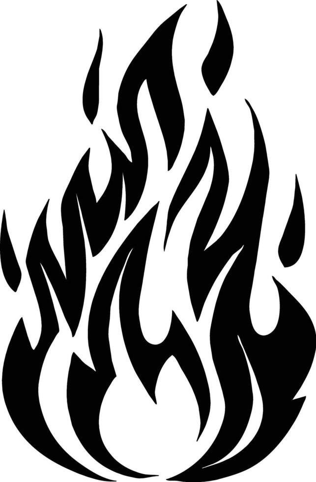 isolated fire silhouette vector