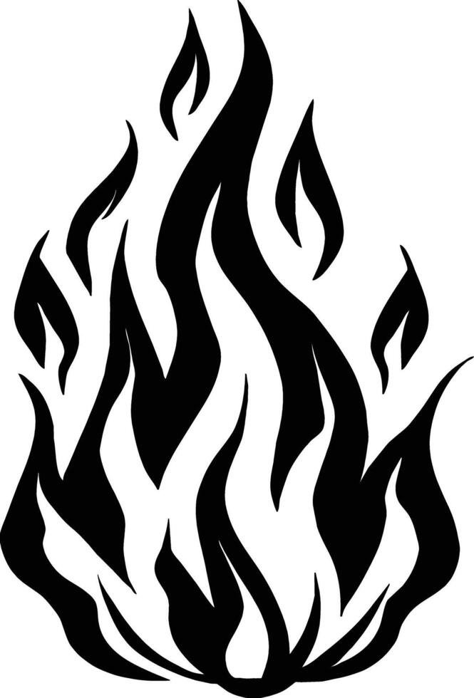 isolated fire silhouette vector