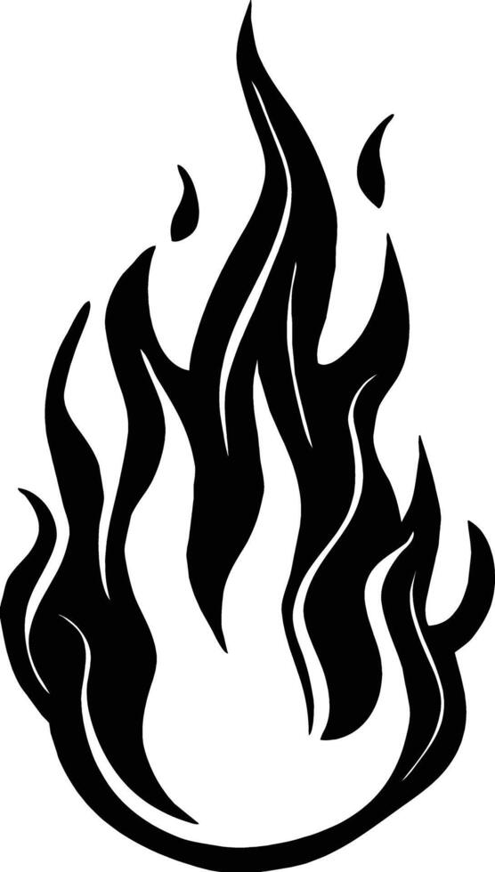 isolated fire silhouette vector