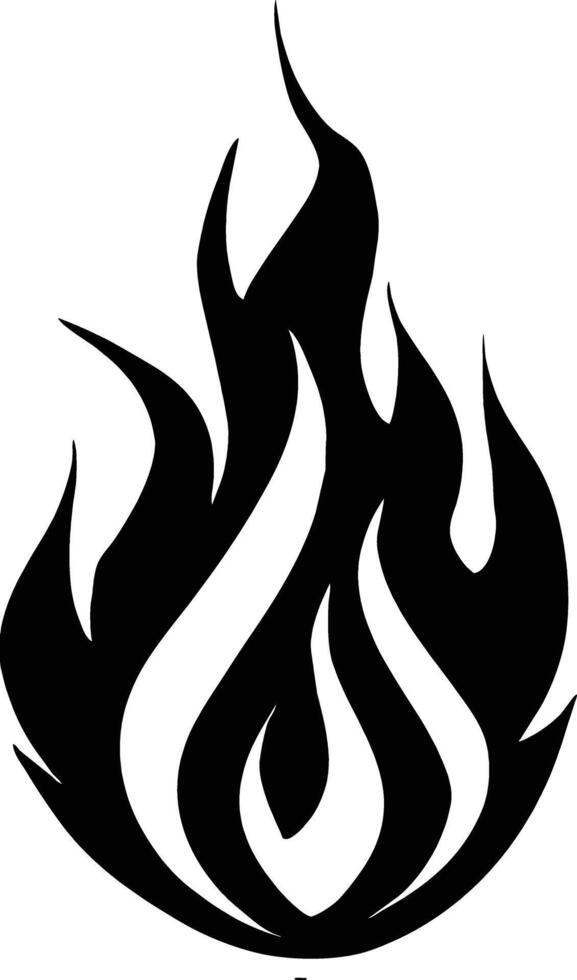 isolated fire silhouette vector