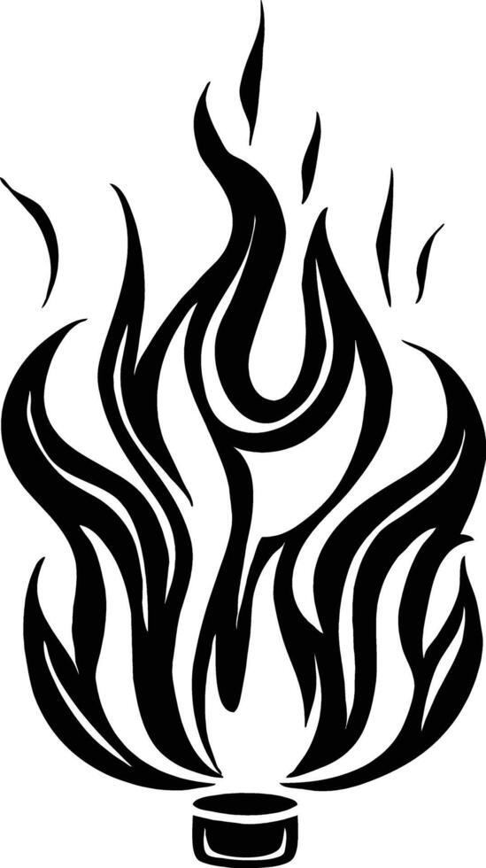 isolated fire silhouette vector