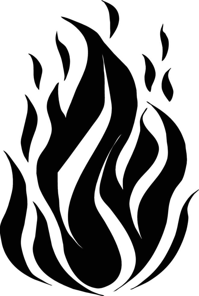 isolated fire silhouette vector