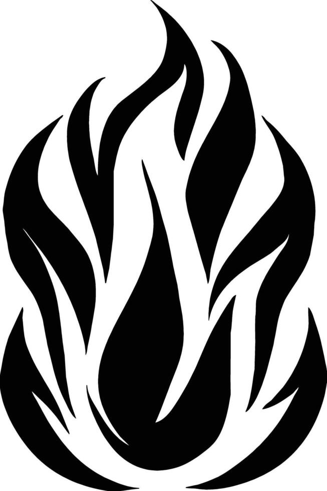 isolated fire silhouette vector