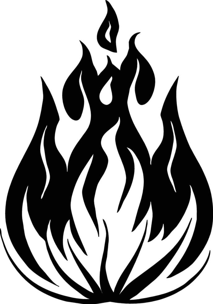 isolated fire silhouette vector