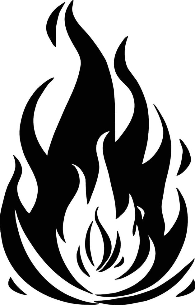 isolated fire silhouette vector