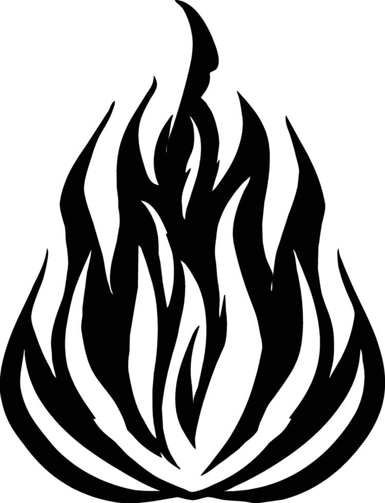isolated fire silhouette vector