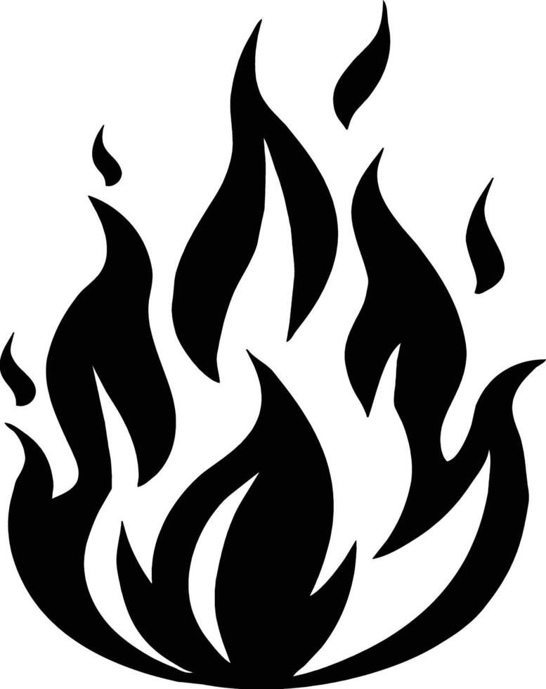 isolated fire silhouette vector