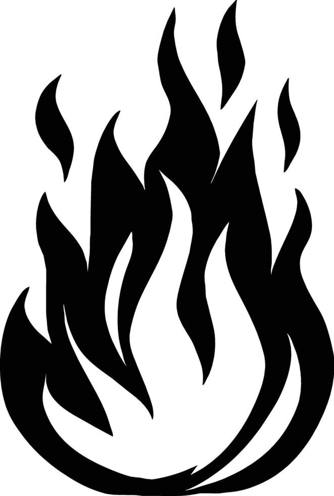 isolated fire silhouette vector