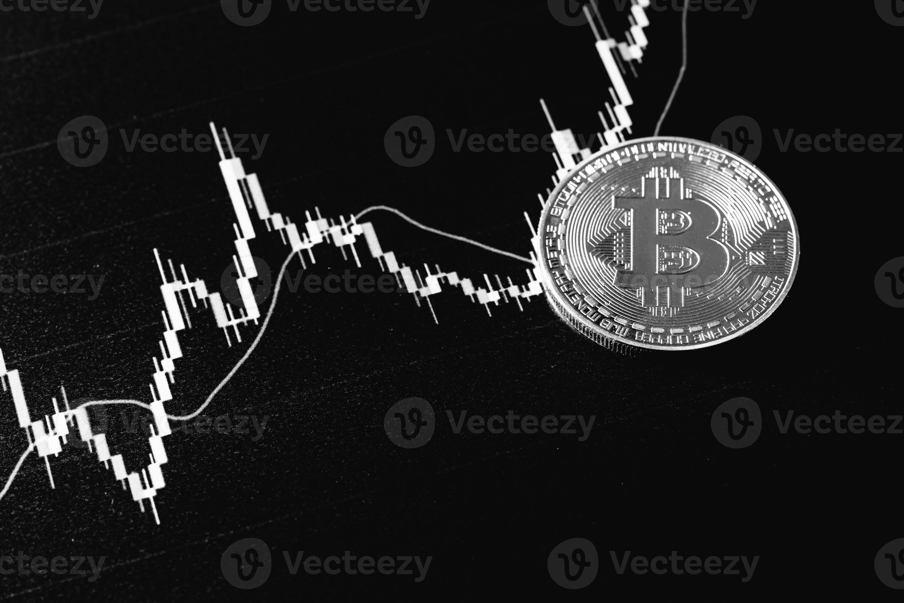 Bitcoin chart . Cryptocurrency is the currency of the future. 46461391 ...