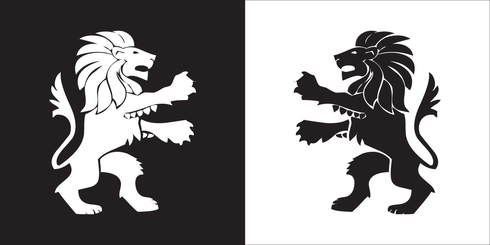 Illustration graphics of lion icon vector