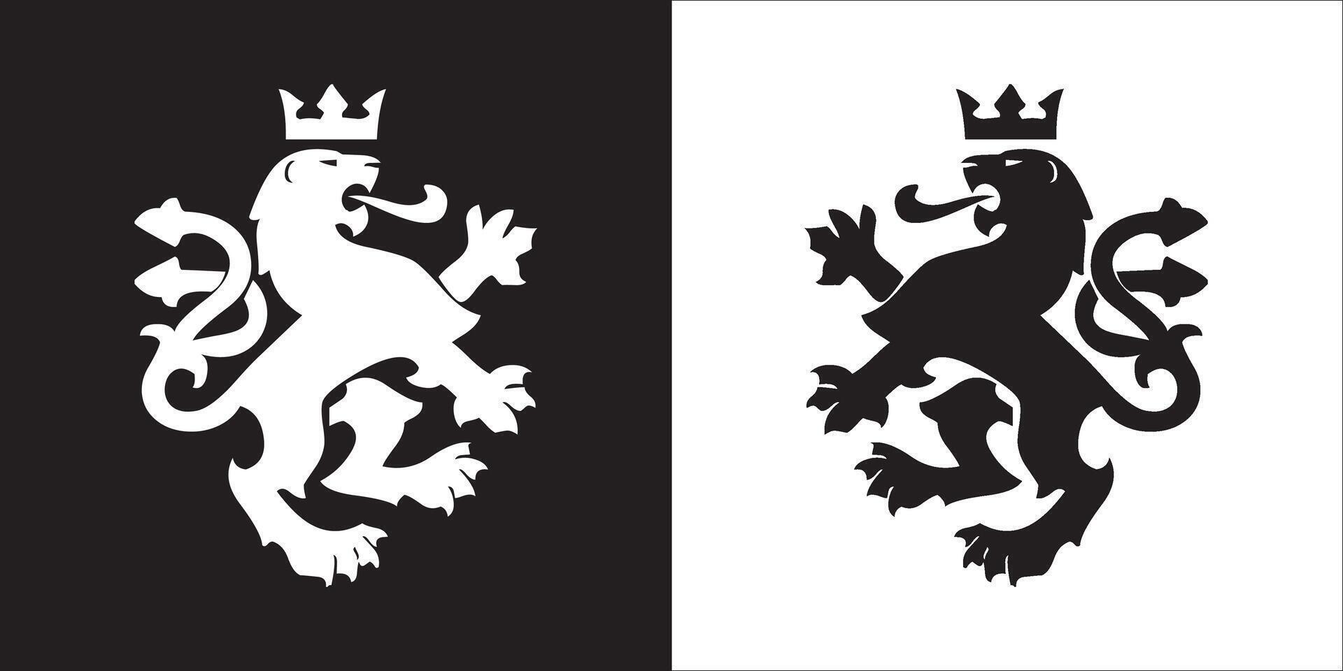 Illustration graphics of lion icon vector