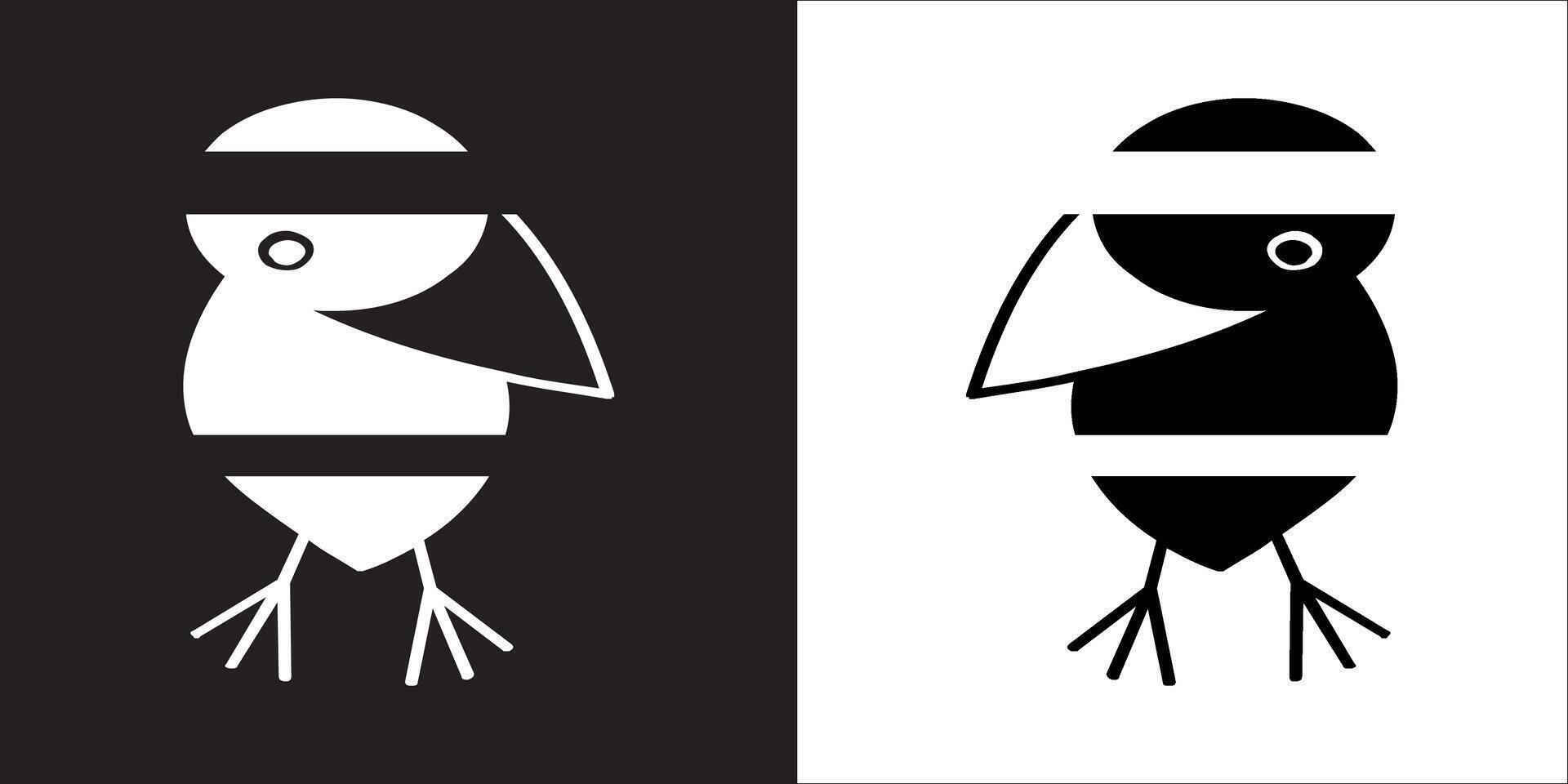 Illustration graphics of crow icon vector
