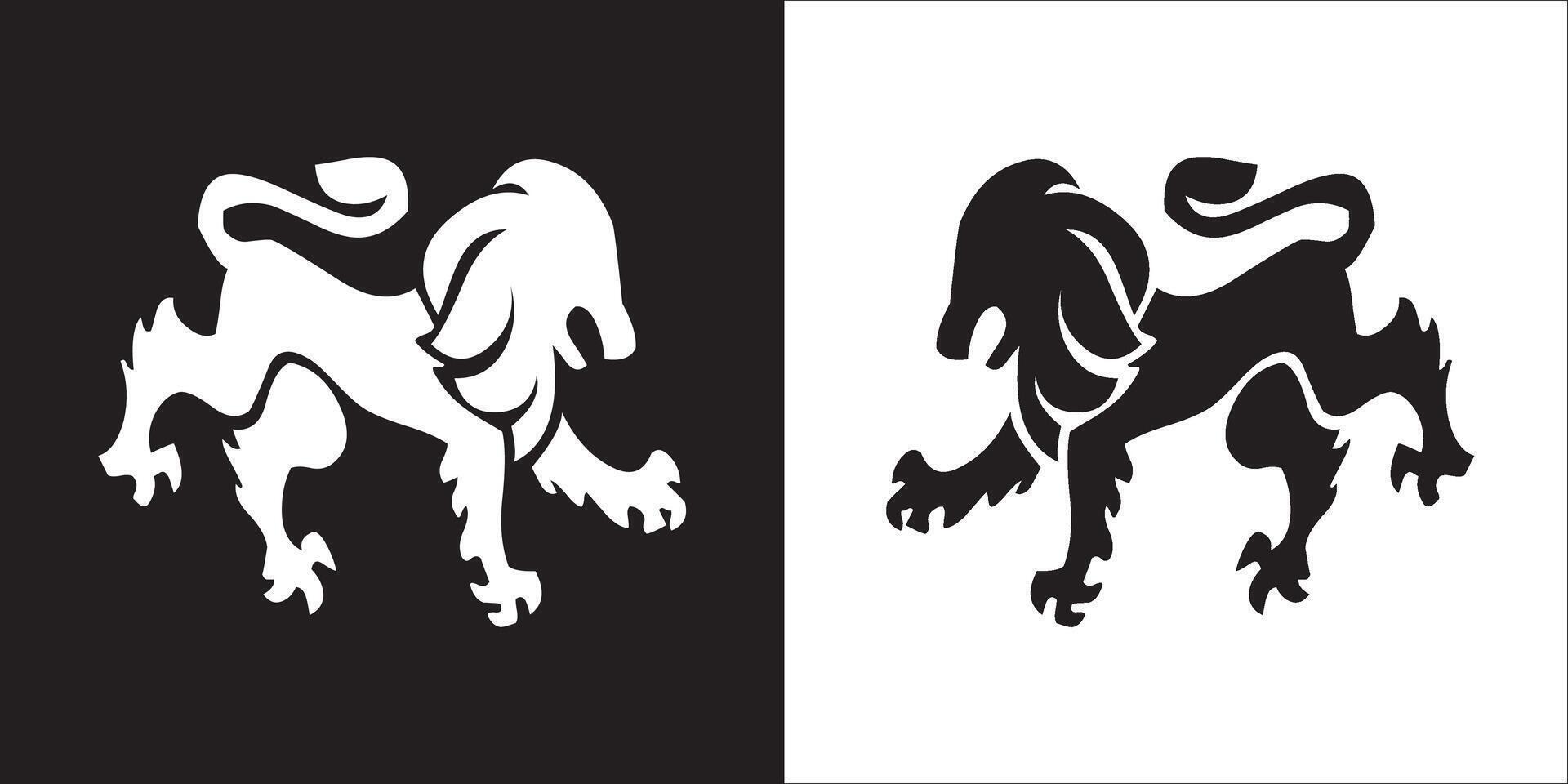 Illustration graphics of lion icon vector