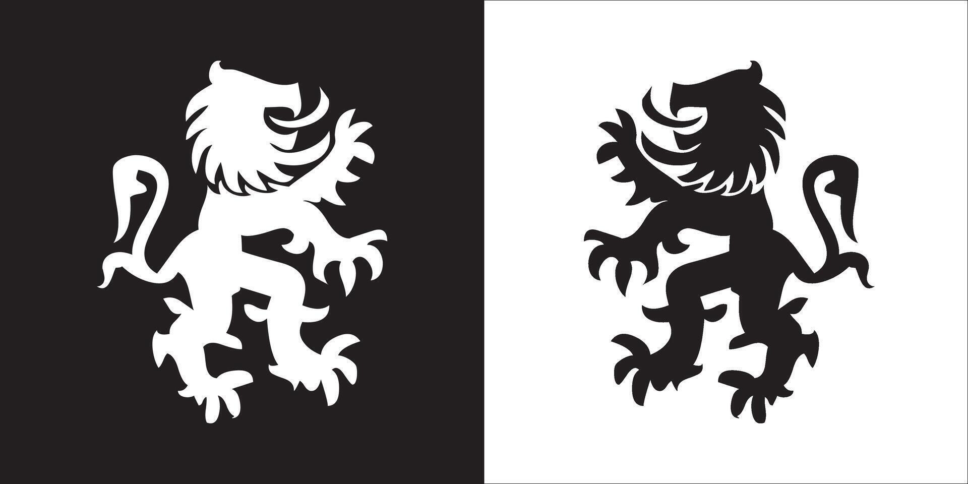 Illustration graphics of lion icon vector