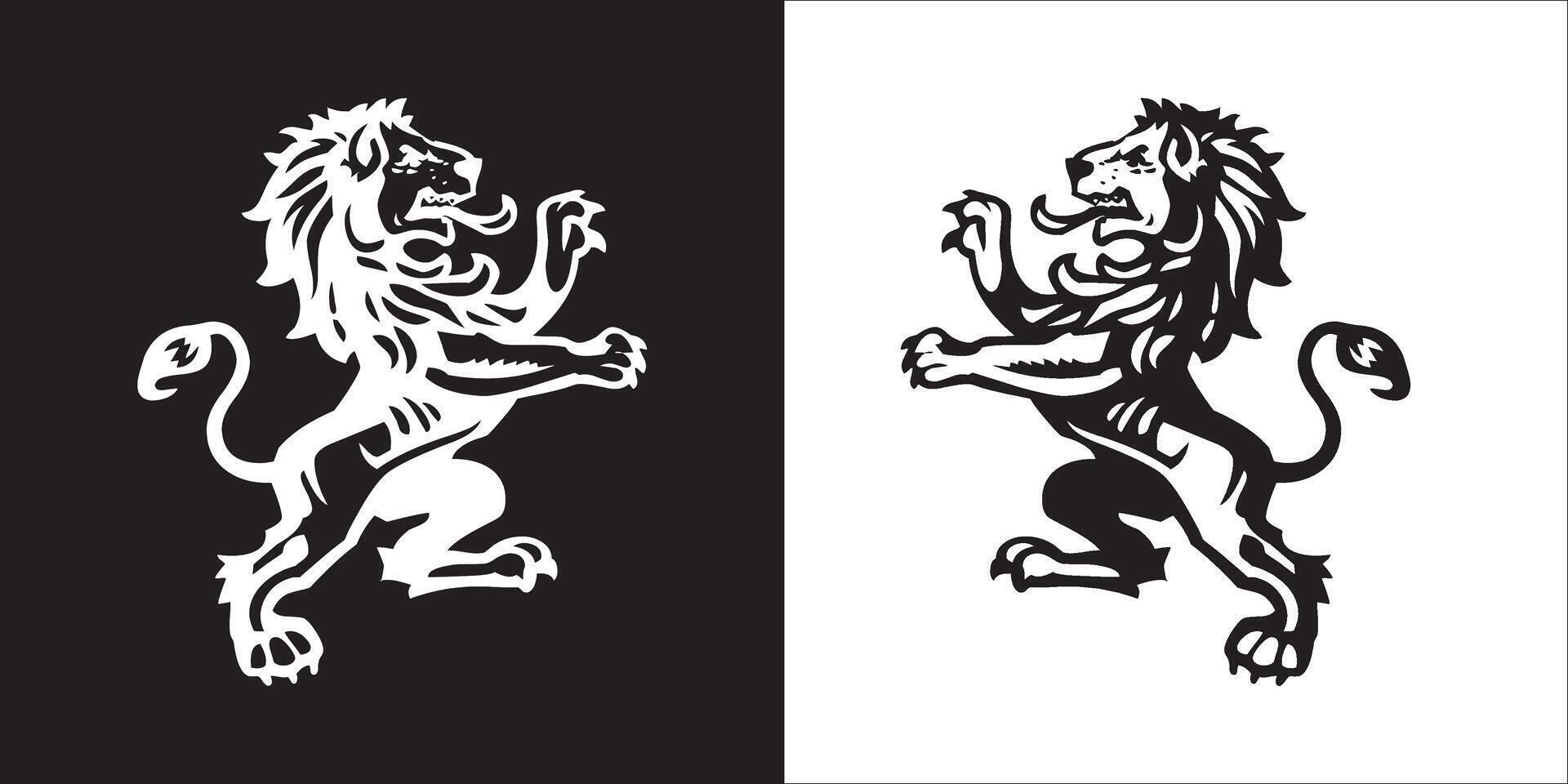 Illustration graphics of lion icon vector