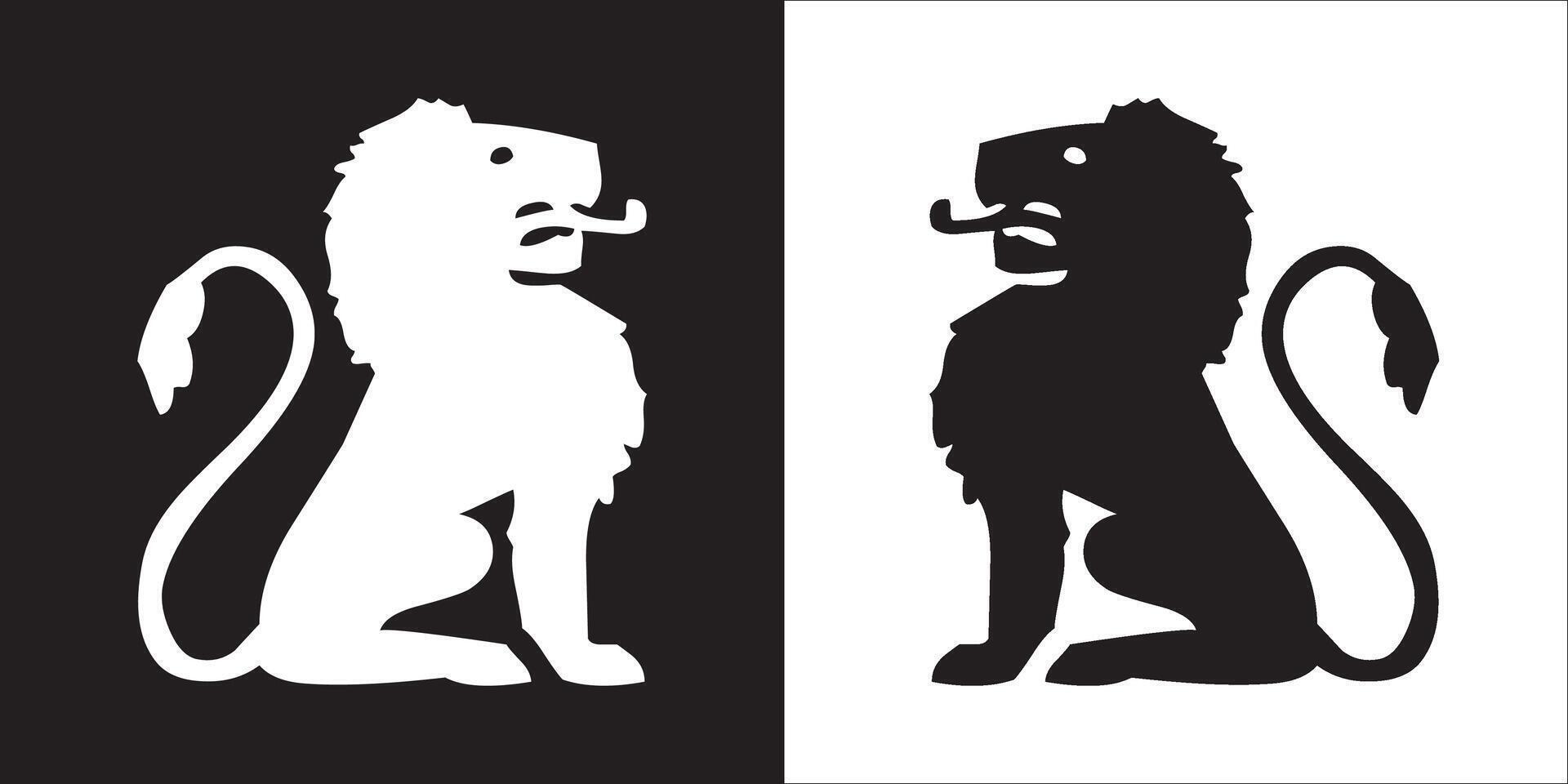 Illustration graphics of lion icon vector