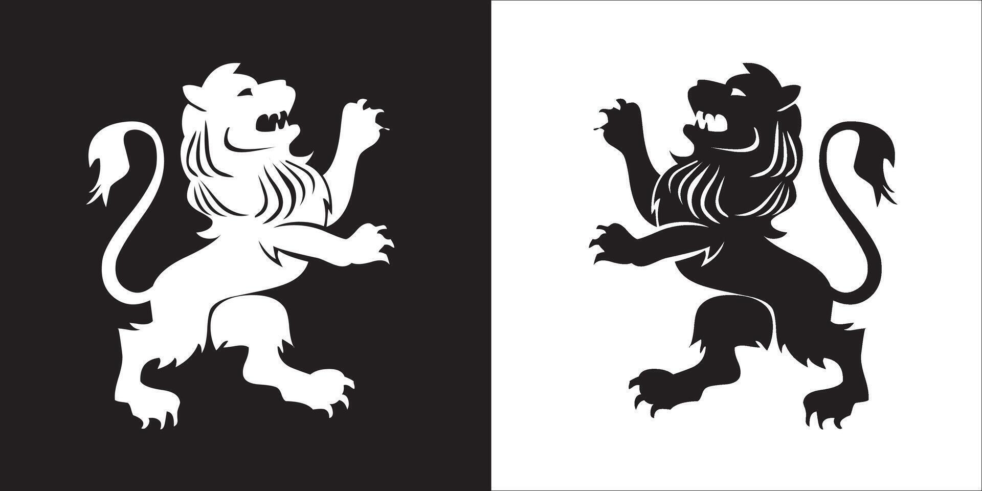 Illustration graphics of lion icon vector