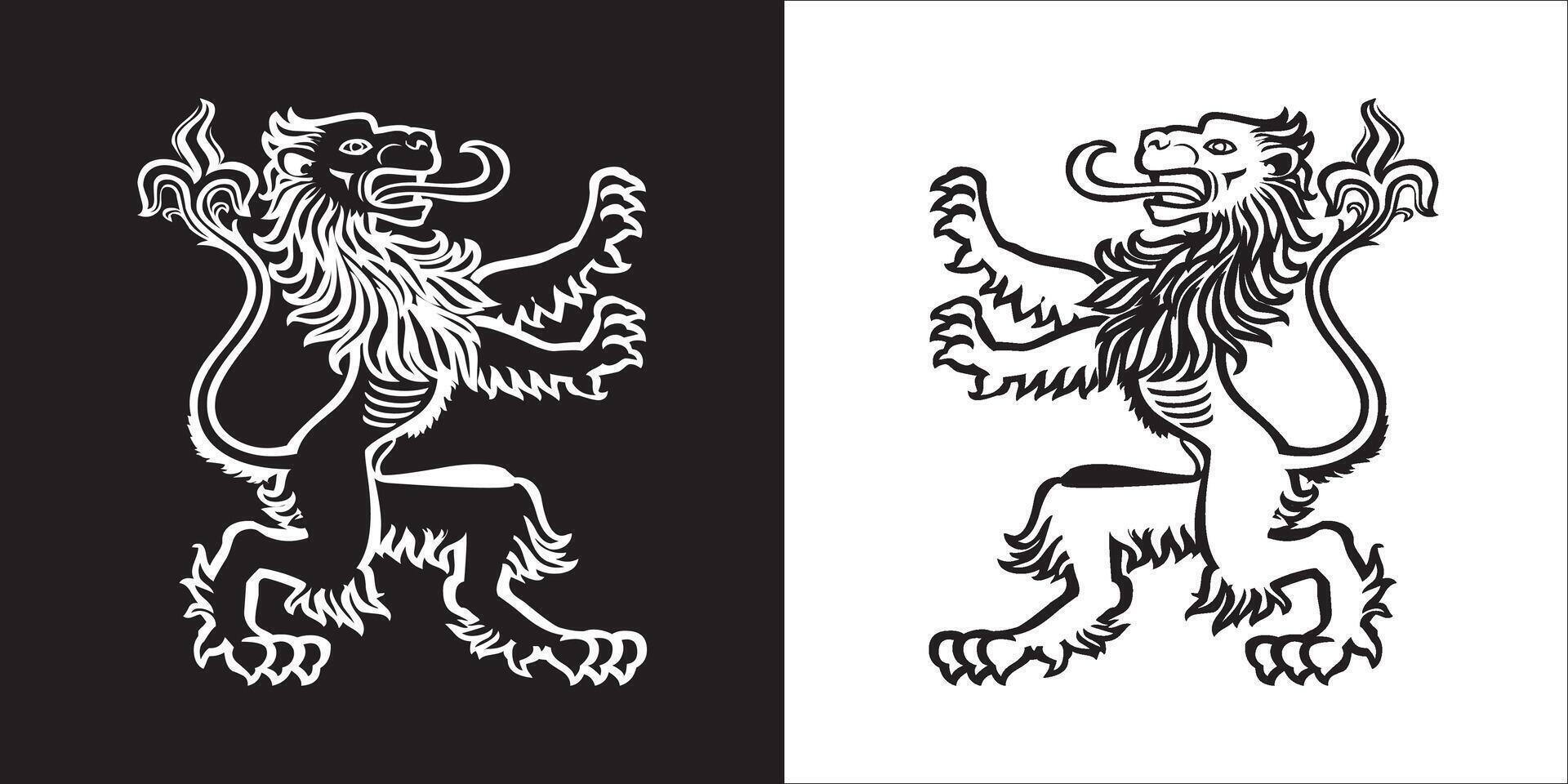 Illustration graphics of lion icon vector
