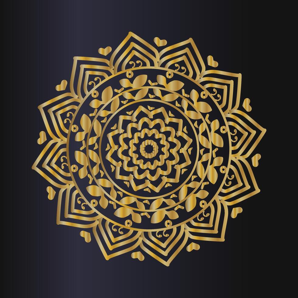 Circle round ornament with mandala style vector