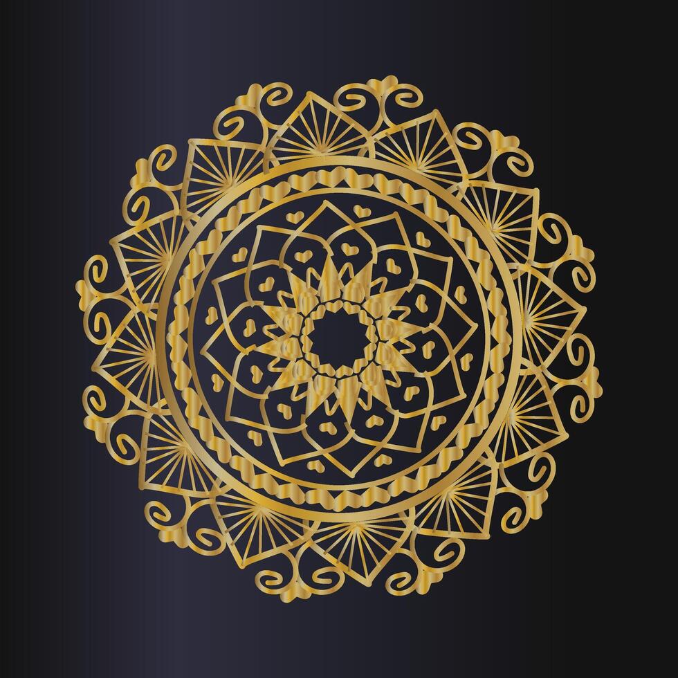 Circle round ornament with mandala style vector