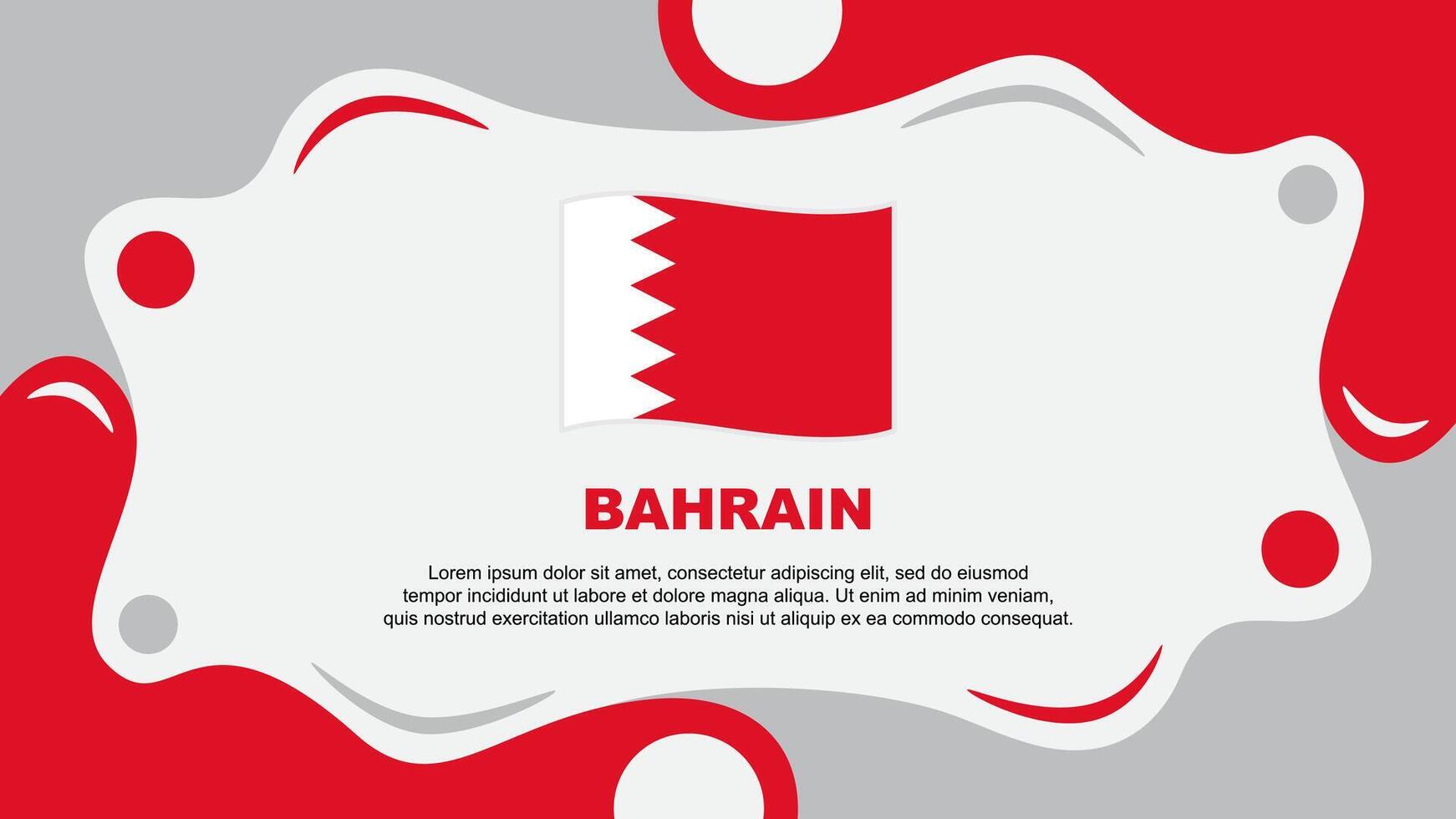 Bahrain Flag Abstract Background Flat Design Template. Bahrain Independence Day Banner Wallpaper Illustration. Bahrain Template vector