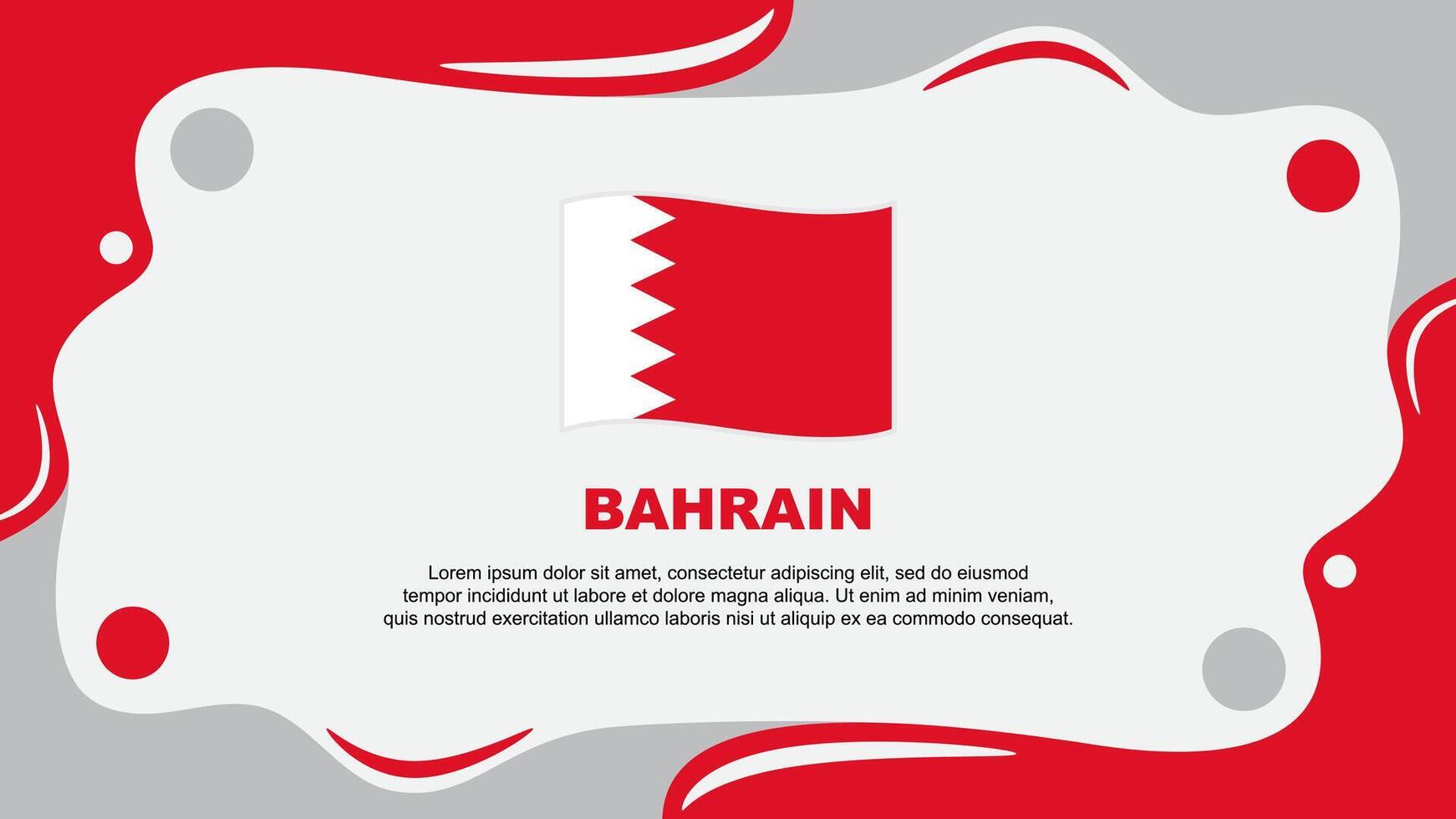 Bahrain Flag Abstract Background Flat Design Template. Bahrain Independence Day Banner Wallpaper Illustration. Bahrain Cartoon vector