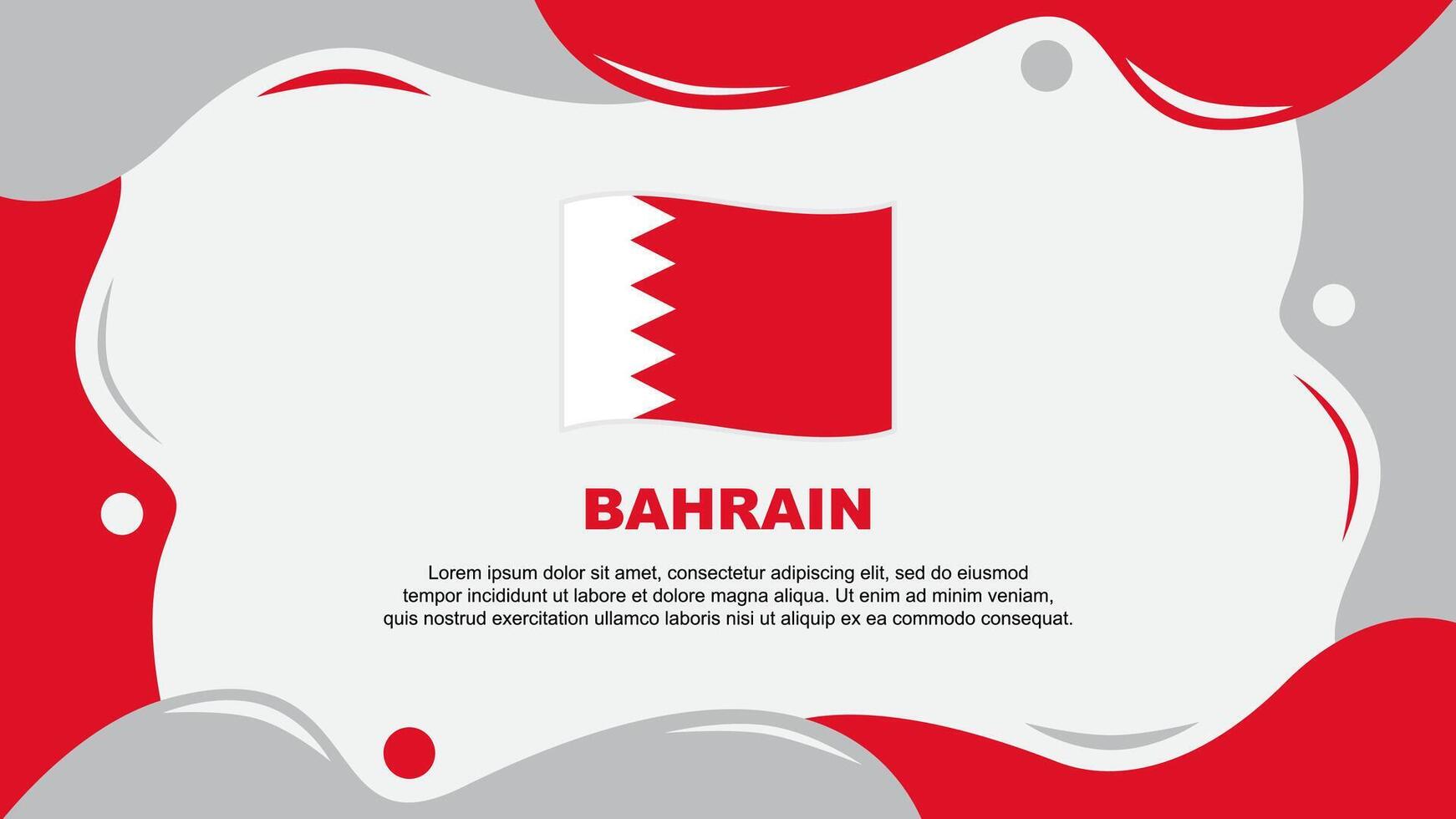 Bahrain Flag Abstract Background Flat Design Template. Bahrain Independence Day Banner Wallpaper Illustration. Bahrain Background vector