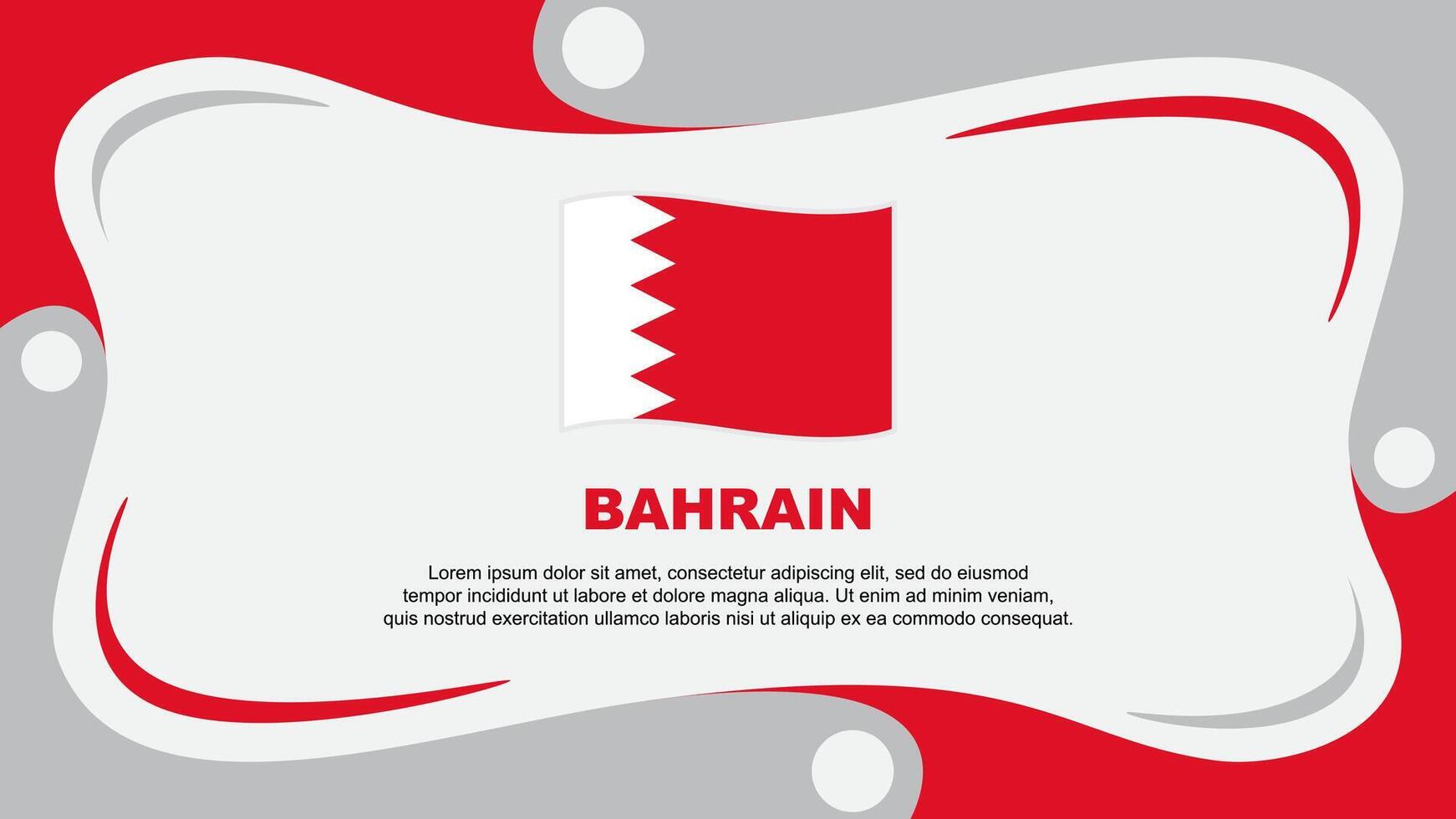 Bahrain Flag Abstract Background Flat Design Template. Bahrain Independence Day Banner Wallpaper Illustration. Bahrain Independence Day vector