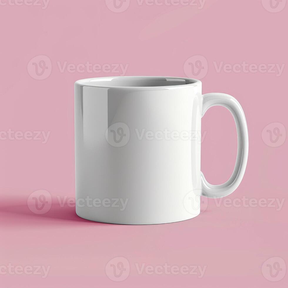 Coffee Mug 15Oz Mockup, On Solid Color Background photo