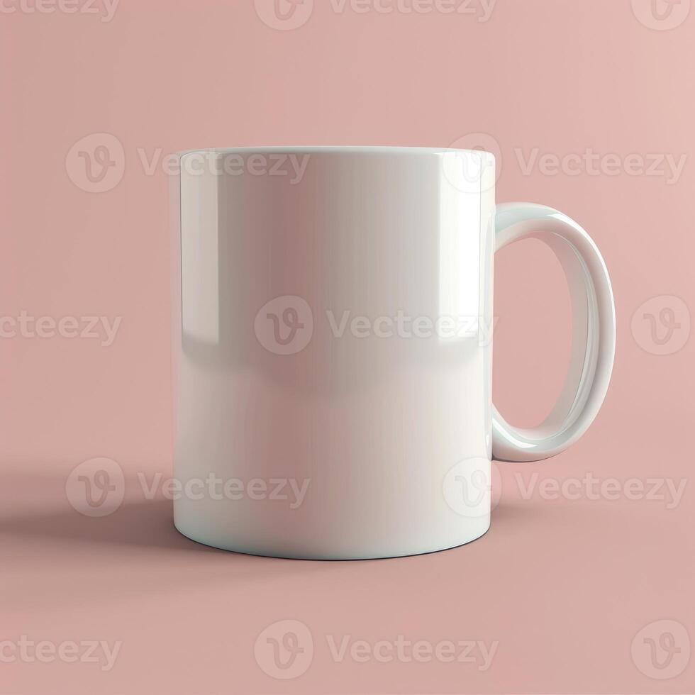 Coffee Mug 15Oz Mockup, On Solid Color Background photo