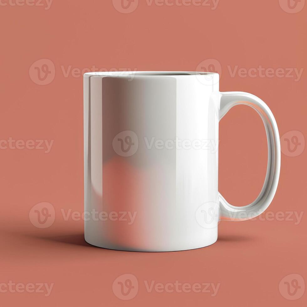 Coffee Mug 15Oz Mockup, On Solid Color Background photo