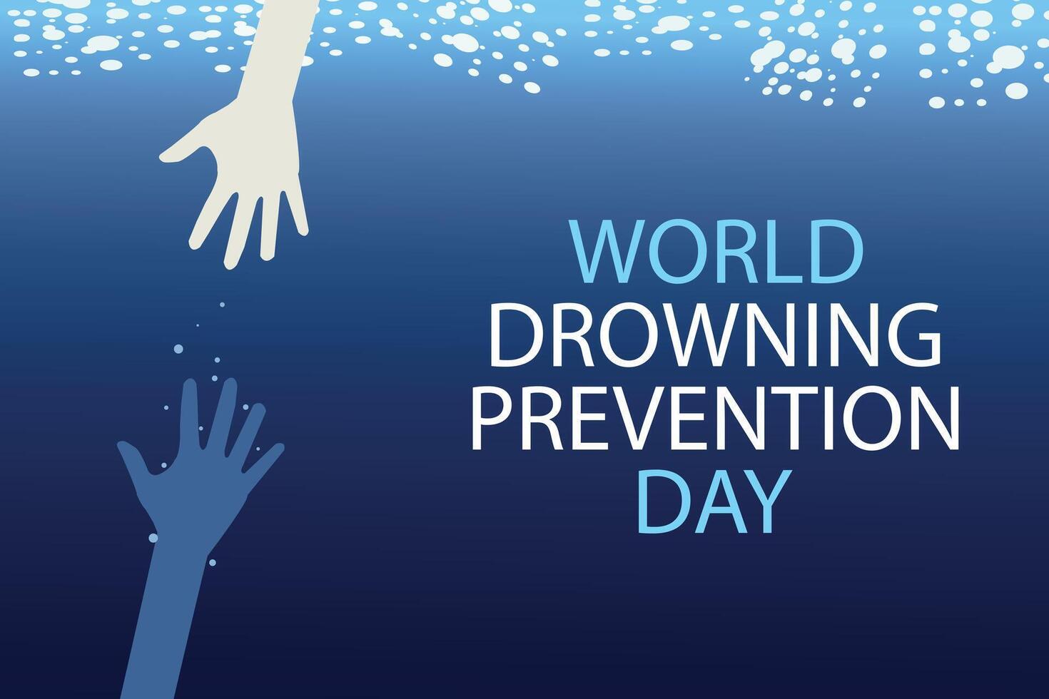 World Drowning Prevention Day illustration. Template for background, banner, card, poster. July 25. vector