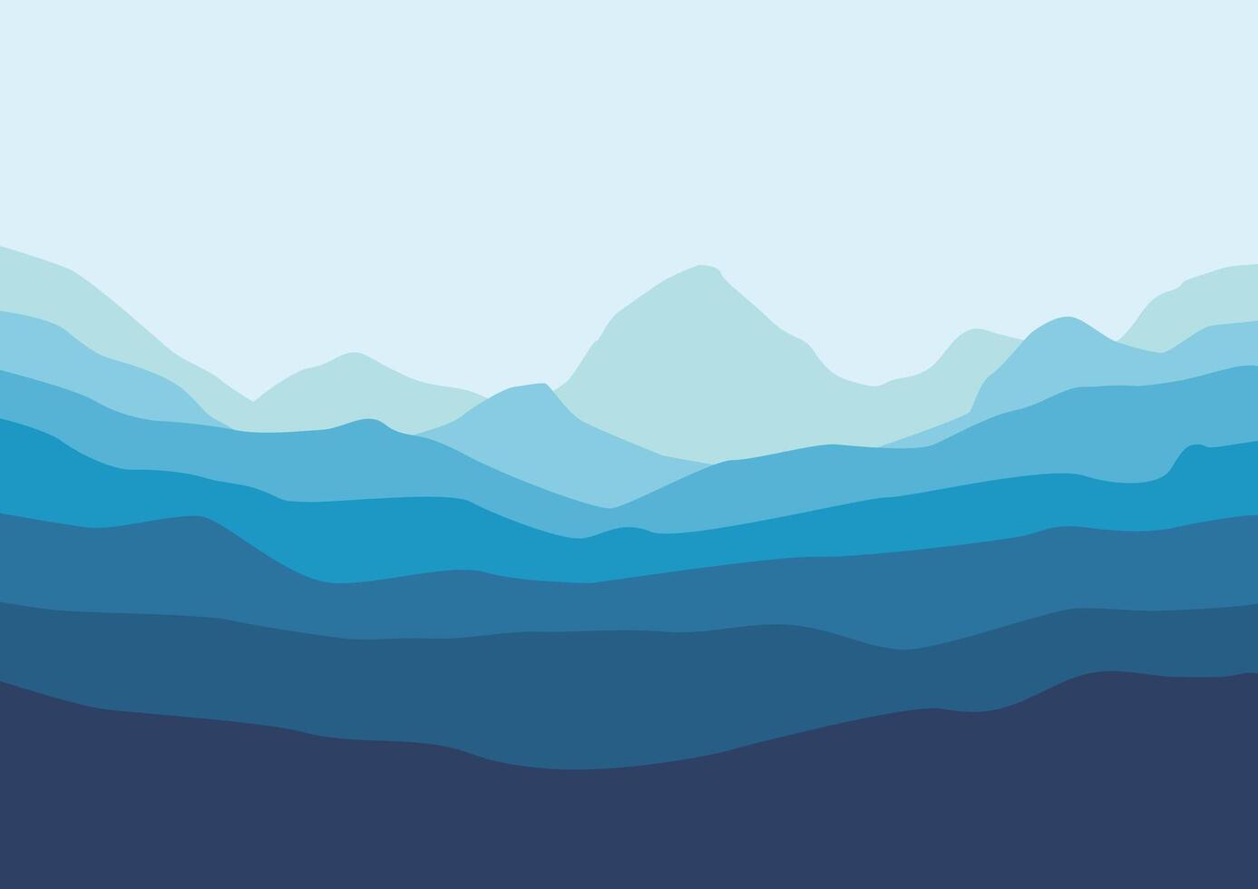 landscape mountains panorama, Illustration for background design. vector