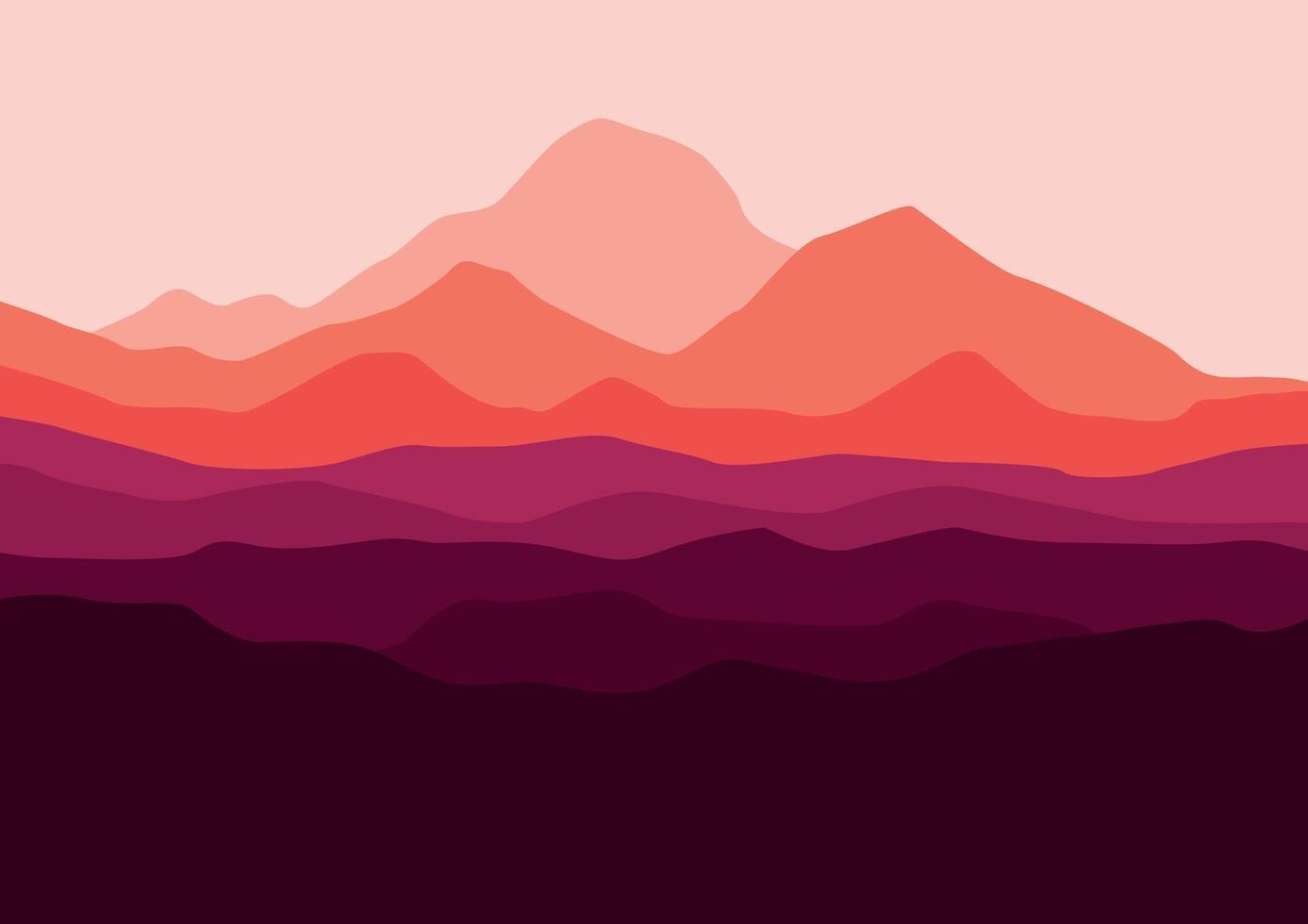 landscape mountains panorama, Illustration for background design. vector