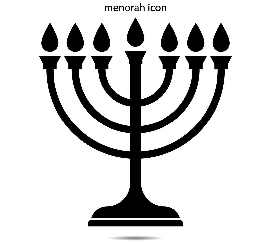 menorah icon, illustrator on background vector