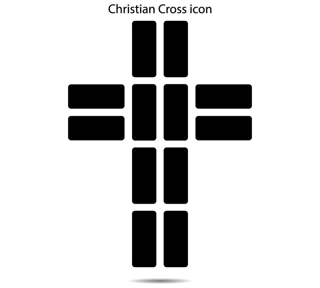 Christian Cross icon vector