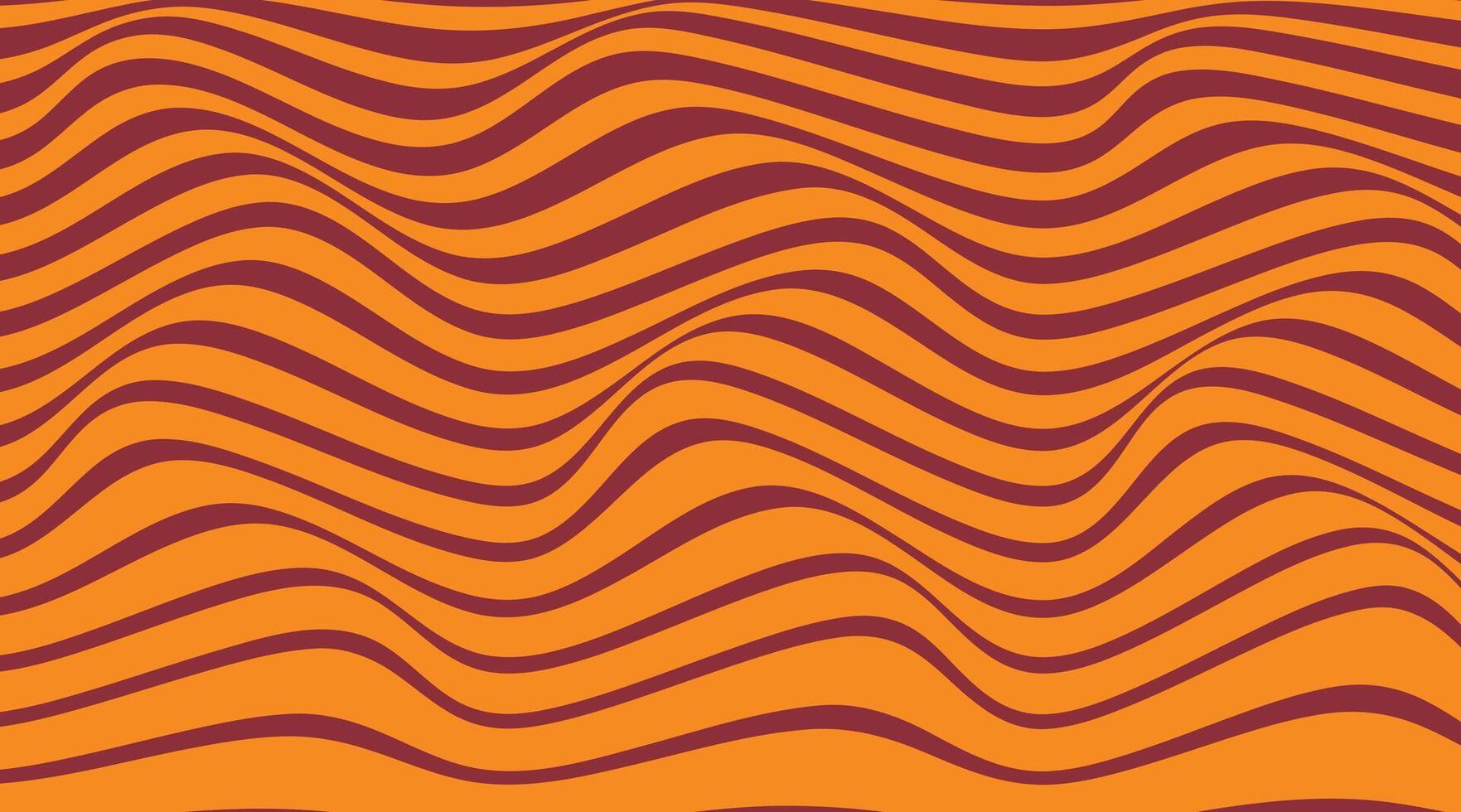 abstract orange wave line illustration vector
