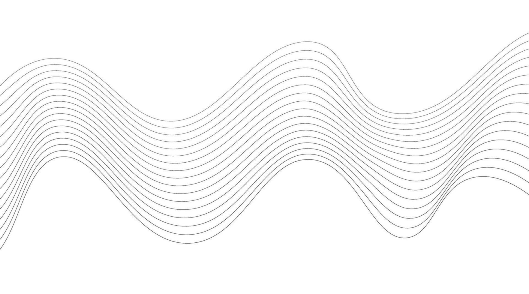 Abstract wave stripes lines pattern on white background vector