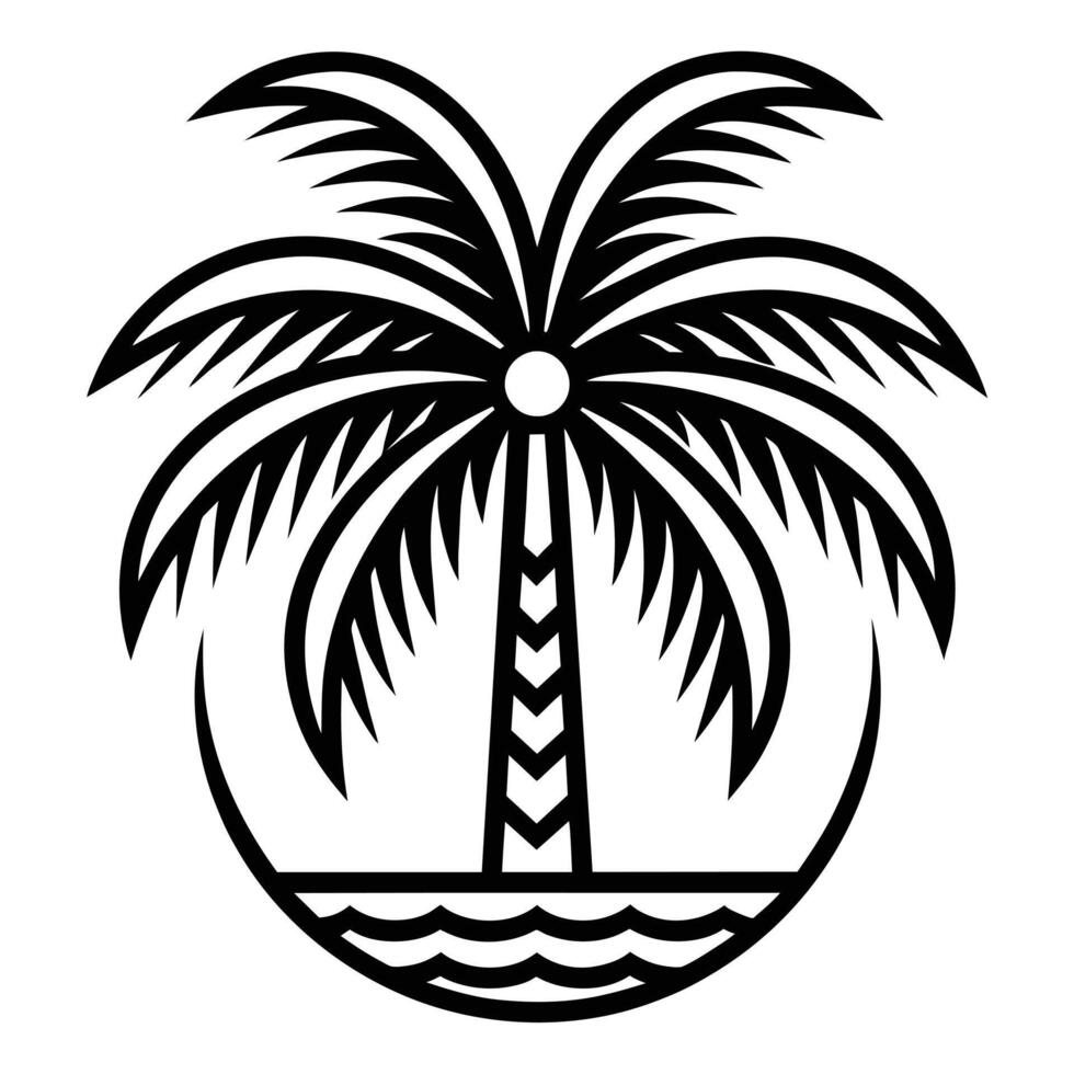 coconut tree logo vector