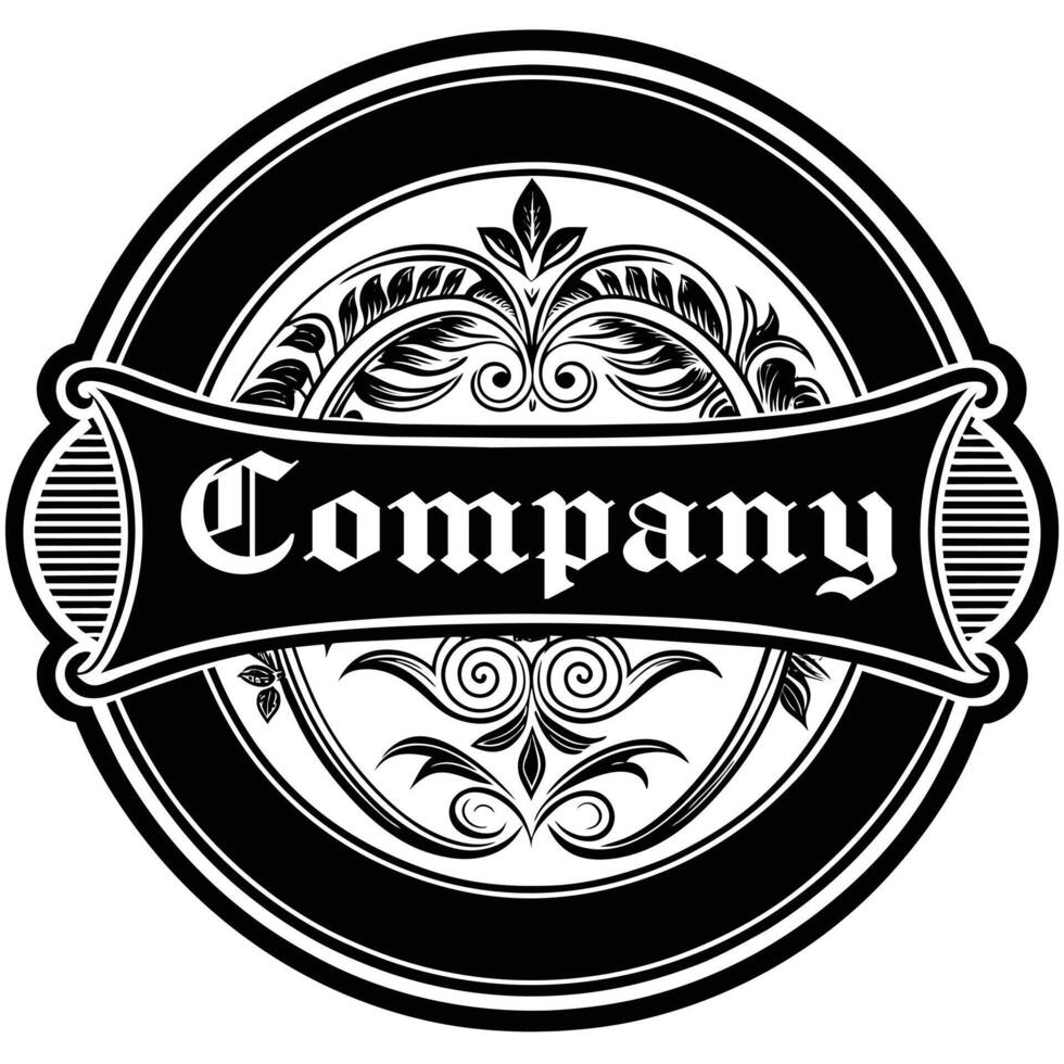 luxury vintage victorian crest emblem vector