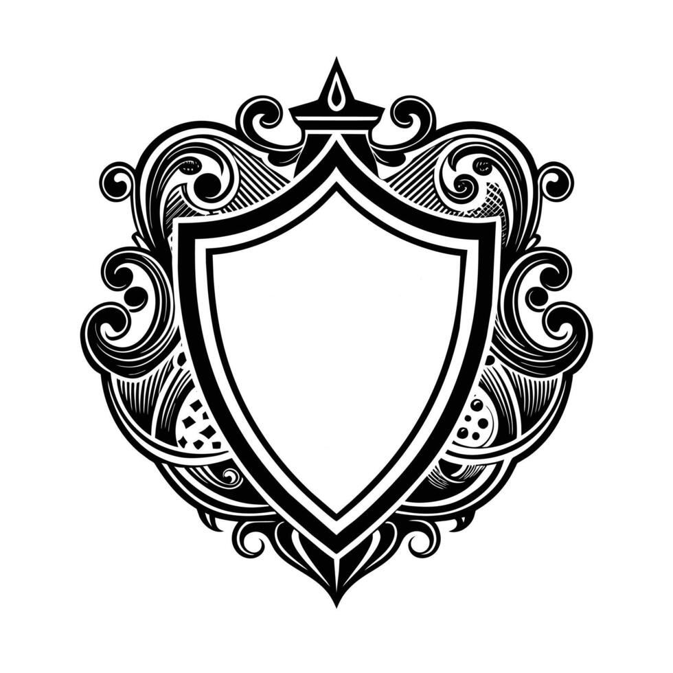 luxury vintage victorian crest emblem vector